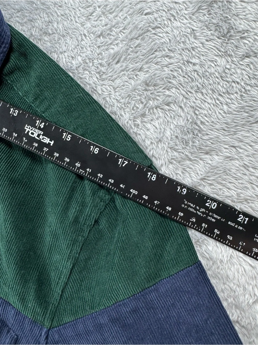NWT J.Crew Colorblock Corduroy Button Up Shirt Green Blue Small